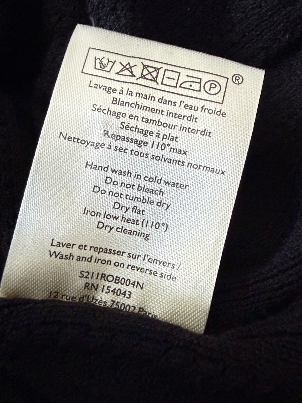 SEZANE Luisa Dress Robe Wrap Scalloped Knit Sweater in Black Size Medium - Picture 10 of 12
